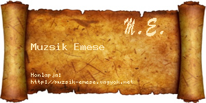 Muzsik Emese névjegykártya